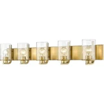 Z-lite 492-5V-OBR Beckett Light 42 Inch Olde Brass Vanity Wall. Fixed Price $295.80.