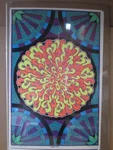 Mosaic Sun Black Light Psychedelic Vintage Poster Garage 1968 CNG3375. Fixed Price $94.98.