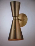 Rennnsan Tomas 5.51 In. 2-LIGHT Contemporary Cone Brushed Gold Wall Sconce. Fixed Price $43.95.