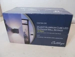 Cattleya Aluminum Cube Led Outdoor Wall Sconce 2-PACK, Matte Black, CA2194-2W. Fixed Price $37.95.