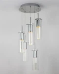 Artika Essence 5 Led Pendant Light Chrome Bubble Glass Chandelier New Oos. Fixed Price $279.95.
