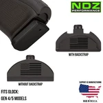 Ndz Glock 17 19 22 23 34 45 Gen 4/5 Brass Cerakote Grip Insert Slug Plug Black. Fixed Price $38.99.