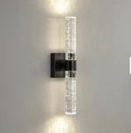 Kaisite Modern Black Dimmable Wall Sconce With Bubble Glass Shade 4000K. Fixed Price $45.00.