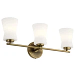 Kichler 55117BNB - Brianne 3 Light 24.5 " Vanity Brushed Natural Brass. Fixed Price $104.49.