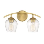 Savoy House 2-LIGHT 16" Bathroom Vanity Light, Natural Brass M80031NB. Fixed Price $152.00.