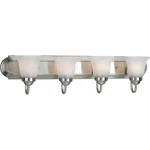 Progress Lighting P3054-09 Alabaster Glass Bath & Vanity, 30"W X 7-1/4"H, Nickel. Fixed Price $89.99.