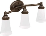 Moen YB2863ORB Eva 3-LIGHT Dual-mount Bathroom Vanity Fixture W/ Frosted Glass 1. Fixed Price $99.95.