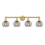 Innovations Athens Deco Swirl 4LT 33" Bath, Gold/sm 616-4W-SG-G1213-6SM. Fixed Price $600.60.