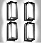 Outdoor Led Wall Porch Light, 1800LM 6000K Modern Sconce Fixture 4 Pack. Fixed Price $60.00.