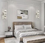 Losneolaz Crystal Wall Sconces Set Of 2 Chrome Modern Vanity Bedside Lights Pair. Fixed Price $49.99.