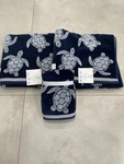 Caro Home (2) Bath Hand Towels Sea Turtles Nautical Ocean Reversible Blue. Fixed Price $109.00.