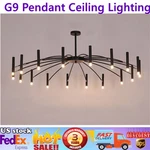 18-HEAD Black Branch Chandelier Metal Pendant Light Nordic Ceiling Lamp Fixture. Fixed Price $113.24.