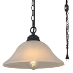 Plug Pendant Light Alabaster Glass Shade 15.7" Hanging Lamp With On/off .... Fixed Price $111.39.
