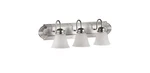 Quorum 5094-3-165 Fort Worth 3-LIGHT Vanity Fixture Satin Nickel Finish. Fixed Price $37.36.