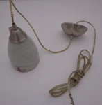 Elk Lighting Pierra 1-LIGHT Pendant Brushed Nickel Creme Lilac Swirl Glass. Fixed Price $25.00.