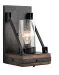 Kichler Colerne 8-IN 1 -light Brown Rustic Wall Sconce Auburn Stain #2. Fixed Price $299.00.