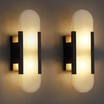 Fanyank Alabaster Wall Sconces Set Of Two, IN-BLACK-2 Pack. Fixed Price $152.36.