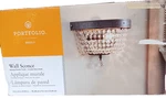 Portfolio, "breely" Antique Pewter Pocket Wall Sconce Glass Bead Strands. Fixed Price $14.00.