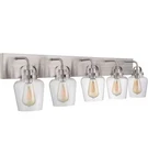 Brushed Polished Nickel Five Light Vanity From The Trystan Collection. Fixed Price $256.95.