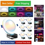 Sunco 6 Pack Inch Smart Ultra Thin Led Recessed Ceiling Lights With Night L.... Fixed Price $131.64.