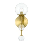 Eurofase Traiton Light 15" Wall Sconce, Gold/clear 47358-010. Fixed Price $123.20.