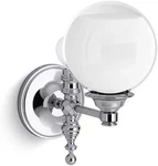 Kohler Light 22546-SC01-SNL Damask 11" Tall Water Globe New In Box. Fixed Price $129.00.