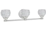 Beautiful Aspen $249 Bathroom Vanity 3-LIGHT Brushed Nickel Crystal Glass. Fixed Price $89.00.
