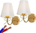Antique Brass Wall Sconces Set Of Two, Bow Decor Gold Lights Bra.... Fixed Price $149.59.
