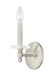 Livex Lighting 42701 Nickel Bancroft Single 11"H Wall Sconce. Fixed Price $67.98.