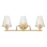 Savoy House 8-3596-3 Candler Light 24"W Vanity Brass. Fixed Price $310.00.