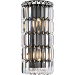 Elegant Lighting V2030W8BK/RC Maxime Wall Sconce Black And Clear. Fixed Price $238.00.