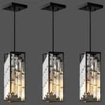 Esfos Black Pendant Lights Kitchen Island 3 Pack Mini Crystal Chandeliers. Fixed Price $249.41.