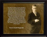 Francis Scott Fitzgerald For What Poster Print Picture Framed Wall Art. Fixed Price $208.99.