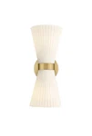 Jazava 5.9" 2-LIGHT Brushed Gold Wall Sconce With Frosted Milk White Glass Shade. Fixed Price $39.99.