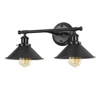 Goyeel 20.5 In. 2-LIGHT Matte Black Modern Vanity With Metal Shades. Fixed Price $44.99.