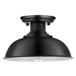Industrial Semi Flush Mount Ceiling Light, Matte Black Farmhouse Fixtur.... Fixed Price $56.37.