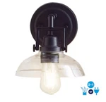 Allen Roth Wall Sconce Light Black Matte Finish Clear Glass Shade #4968594 Lamp. Fixed Price $29.99.