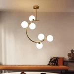 Semi Flush Mount Ceiling Light - Gold Fixture Mid Century Chand.... Fixed Price $203.09.