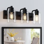 Dpyrrhic Bathroom Fixtures,matte Black 3-LIGHT Lights Over Mir.... Fixed Price $58.17.