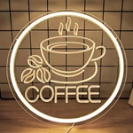 Janhune Coffee Neon Led Bar Signs For Wall Dimmable Light Up.... Fixed Price $45.04.
