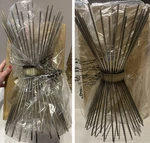 Mcm Style Sunburst Wall Sconce Plug-in Lamp By World Market Brass Gold X2 Read. Fixed Price $59.99.