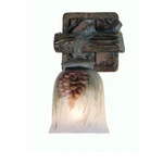 Meyda Lighting 6'W Northwoods Pinecone Hand Painted Wall Sconce - 49517. Fixed Price $225.00.