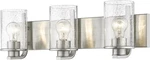 Elegant 3-LIGHT Brushed Nickel Vanity Fixture For Modern Bathrooms. Fixed Price $287.99.