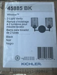 Kichler 45885 Bk Winslow 12.75 In. 2-LIGHT Black Bathroom Vanity New. Fixed Price $39.99.