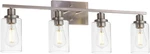 Melucee Bathroom Fixtures Brushed Nickel 4 Heads Vanity Lights Wall Sconce. Fixed Price $129.00.