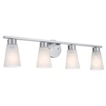 Stamos 4-LIGHT Bathroom Vanity In Brushed Nickel. Fixed Price $129.97.