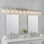 65'' Modern Nickel Vanity 10 Lights Bathroom Wall Sconce Fixture Mirror. Fixed Price $157.99.