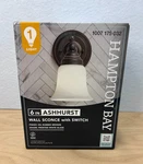 Ashhurst 1-LIGHT Orb Wall Sconce With Switch. Fixed Price $29.97.