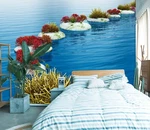 3D Blue Sea Stone Art 10052 Wall Paper Print Decal Deco Mural Romy. Fixed Price $121.48.