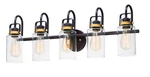 Maxim Lighting Magnolia 5-LIGHT Bath Vanity Wall Sconce Bronze Gold 30173CLBZGLD. Fixed Price $188.99.